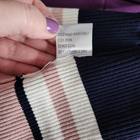 Seek the Label Striped Crop Tank Top Size S - Picture 5 of 5